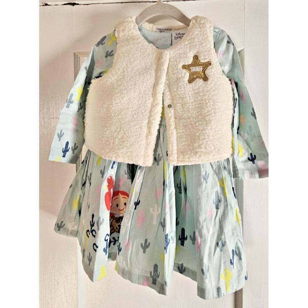 NWT Disney baby Pixar toy story Jessie dress vest + lined dress 2pcs 18/24M
